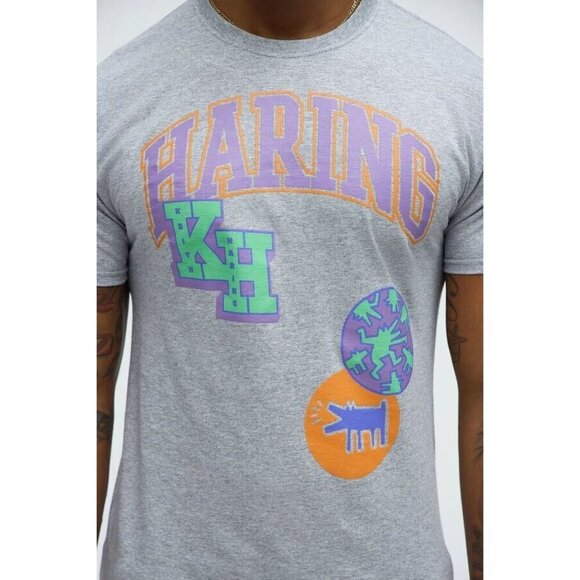 Keith Haring Collegiate Short Sleeve Tee - Heather Grey Size: 2X NEW - Picture 2 of 3